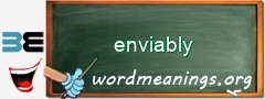 WordMeaning blackboard for enviably